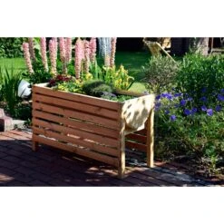 Dobar "Natur" Hochbeet Inkl. Pflanzfolie, 100 X 45 X 60 Cm -OUTSUNNY Shop 1625576000 prod 003