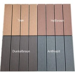 Home Deluxe WPC Bavaro Terrassenfliesen, 11 Stck., 30x30 Cm, 1m², Hellbraun 7 Home Deluxe WPC Bavaro Terrassenfliesen, 11 Stck., 30x30 Cm, 1m², Hellbraun -OUTSUNNY Shop 1782385001 prod 004