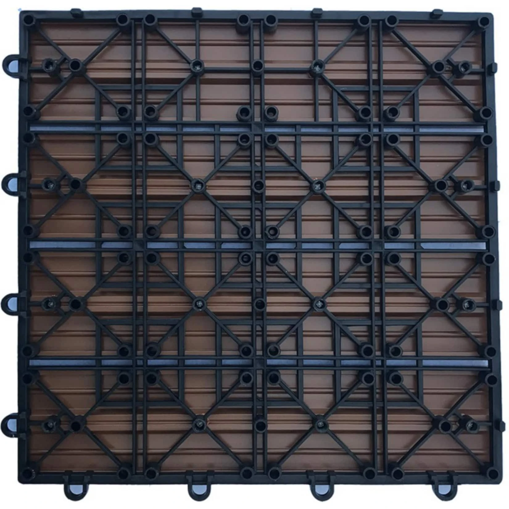 Home Deluxe WPC Bavaro Terrassenfliesen, 11 Stck., 30x30 Cm, 1m², Teak 4 Home Deluxe WPC Bavaro Terrassenfliesen, 11 Stck., 30x30 Cm, 1m², Teak – Bild 2