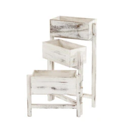 Pflanzregal H275, Standregal Blumenständer Pflanzkasten, 65x108x15cm, Holz Shabby-Look Vintage ~ Weiß 10 Pflanzregal H275, Standregal Blumenständer Pflanzkasten, 65x108x15cm, Holz Shabby-Look Vintage ~ Weiß -OUTSUNNY Shop 1975758000 prod 003