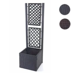 Poly-Rattan Rankgitter MCW-D76, Pflanzkasten Rankhilfe, 142x43x43cm ~ Anthrazit -OUTSUNNY Shop 2103727001 prod 006