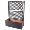 Poly-Rattan Rankgitter MCW-D76, Pflanzkasten Rankhilfe, 142x100x43cm ~ Braun -OUTSUNNY Shop 2103728000 prod 001