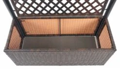 Poly-Rattan Rankgitter MCW-D76, Pflanzkasten Rankhilfe, 142x100x43cm ~ Braun -OUTSUNNY Shop 2103728000 prod 004