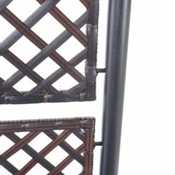 Poly-Rattan Rankgitter MCW-D76, Pflanzkasten Rankhilfe, 142x100x43cm ~ Braun -OUTSUNNY Shop 2103728000 prod 005