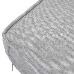 Gartengarnitur MCW-G28, Sitzgruppe Lounge-Set, Akazie Holz Halbrundes Rattan Verstellbar FSC ~ Grau, Kissen Hellgrau -OUTSUNNY Shop 2165591000 prod 004