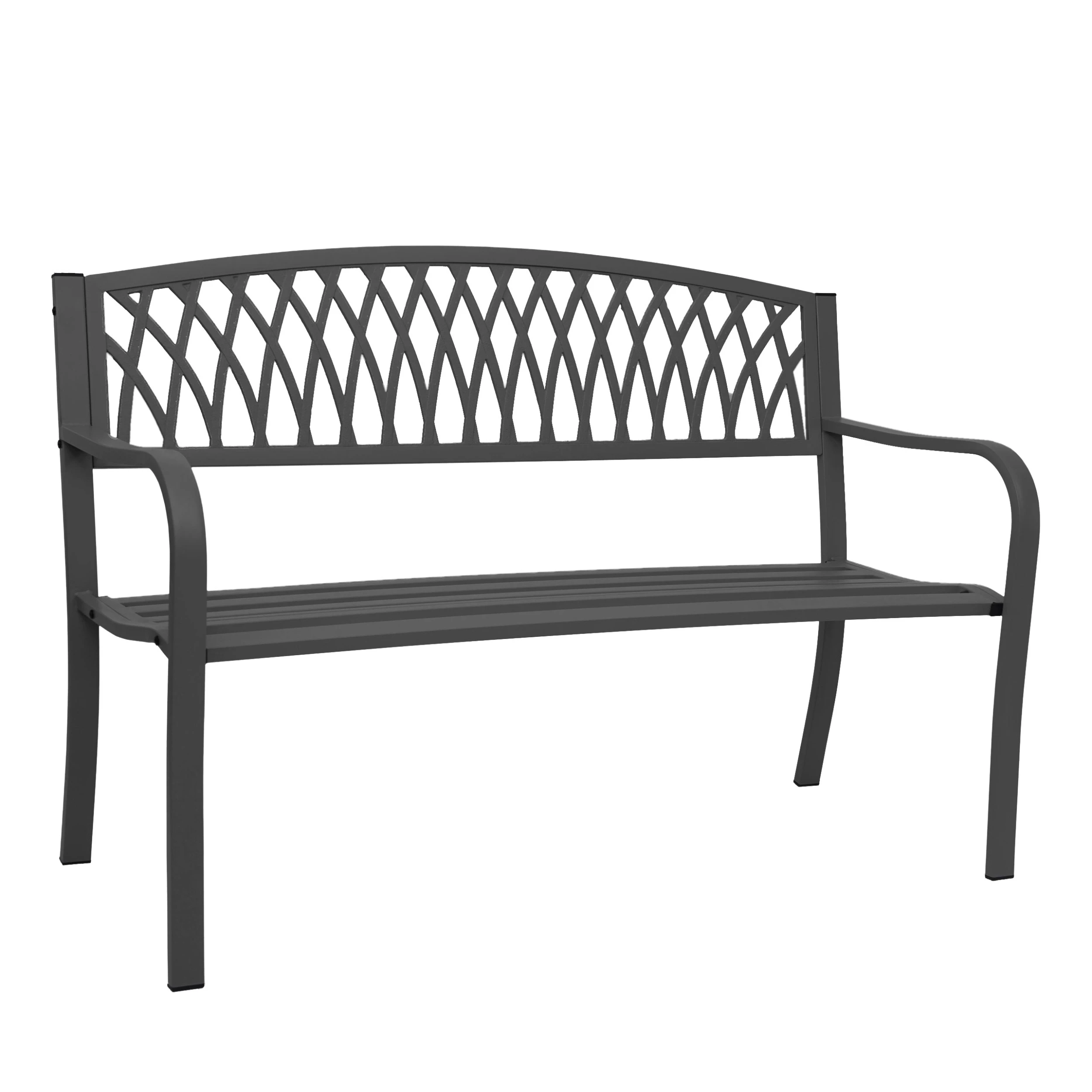 Gartenbank MCW-F45, Bank Parkbank Sitzbank, 2-Sitzer Pulverbeschichteter Stahl ~ Schwarz 3 Gartenbank MCW-F45, Bank Parkbank Sitzbank, 2-Sitzer Pulverbeschichteter Stahl ~ Schwarz