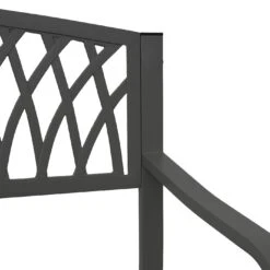 Gartenbank MCW-F45, Bank Parkbank Sitzbank, 2-Sitzer Pulverbeschichteter Stahl ~ Schwarz 12 Gartenbank MCW-F45, Bank Parkbank Sitzbank, 2-Sitzer Pulverbeschichteter Stahl ~ Schwarz -OUTSUNNY Shop 2165659000 prod 005