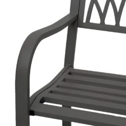 Gartenbank MCW-F45, Bank Parkbank Sitzbank, 2-Sitzer Pulverbeschichteter Stahl ~ Schwarz 13 Gartenbank MCW-F45, Bank Parkbank Sitzbank, 2-Sitzer Pulverbeschichteter Stahl ~ Schwarz -OUTSUNNY Shop 2165659000 prod 006