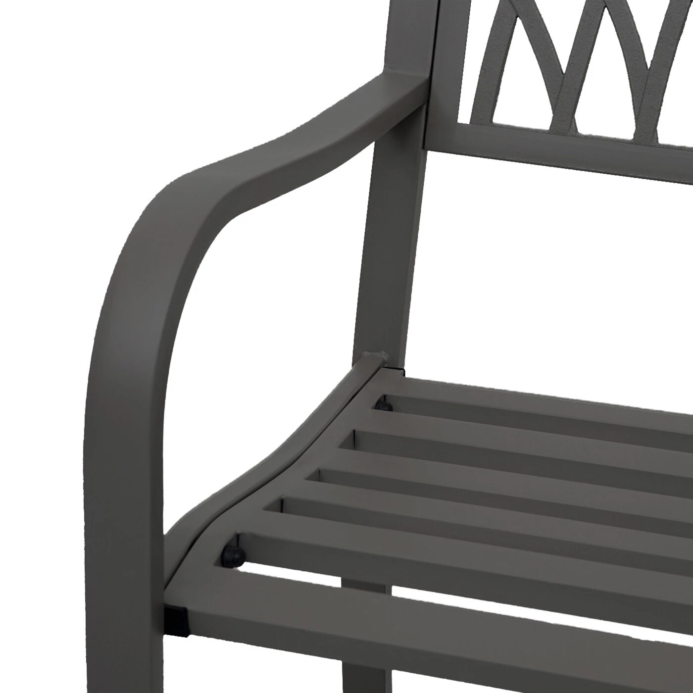 Gartenbank MCW-F45, Bank Parkbank Sitzbank, 2-Sitzer Pulverbeschichteter Stahl ~ Schwarz 8 Gartenbank MCW-F45, Bank Parkbank Sitzbank, 2-Sitzer Pulverbeschichteter Stahl ~ Schwarz – Bild 6
