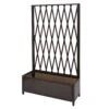 Rankgitter MCW-G21, Scherengitter Rankhilfe Blumenkasten Pflanzkübel, Alu+Stahl 152x90x35cm Braun -OUTSUNNY Shop 2181717000 prod 001
