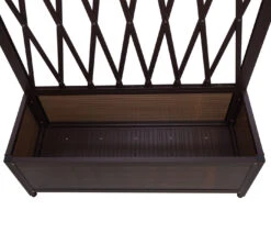 Rankgitter MCW-G21, Scherengitter Rankhilfe Blumenkasten Pflanzkübel, Alu+Stahl 152x90x35cm Braun -OUTSUNNY Shop 2181717000 prod 005