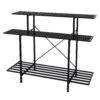 Pflanzenregal MCW-G32, Blumentreppe Blumenständer Pflanzentreppe, 3 Ablagen Stahl Schwarz 100x120x44cm 2 Pflanzenregal MCW-G32, Blumentreppe Blumenständer Pflanzentreppe, 3 Ablagen Stahl Schwarz 100x120x44cm -OUTSUNNY Shop 2192906000 prod 001