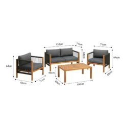 Greemotion Lounge-Set Abaco, FSC® 100% -OUTSUNNY Shop 2199039000 prod 003