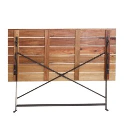 Biergartentisch MCW-J40, Klapptisch Gartentisch, Gastronomie-Qualität Akazie FSC-zertifiziert 120x60cm ~ Naturfarben -OUTSUNNY Shop 2218641000 prod 004