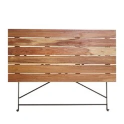 Biergartentisch MCW-J40, Klapptisch Gartentisch, Gastronomie-Qualität Akazie FSC-zertifiziert 120x60cm ~ Naturfarben -OUTSUNNY Shop 2218641000 prod 005