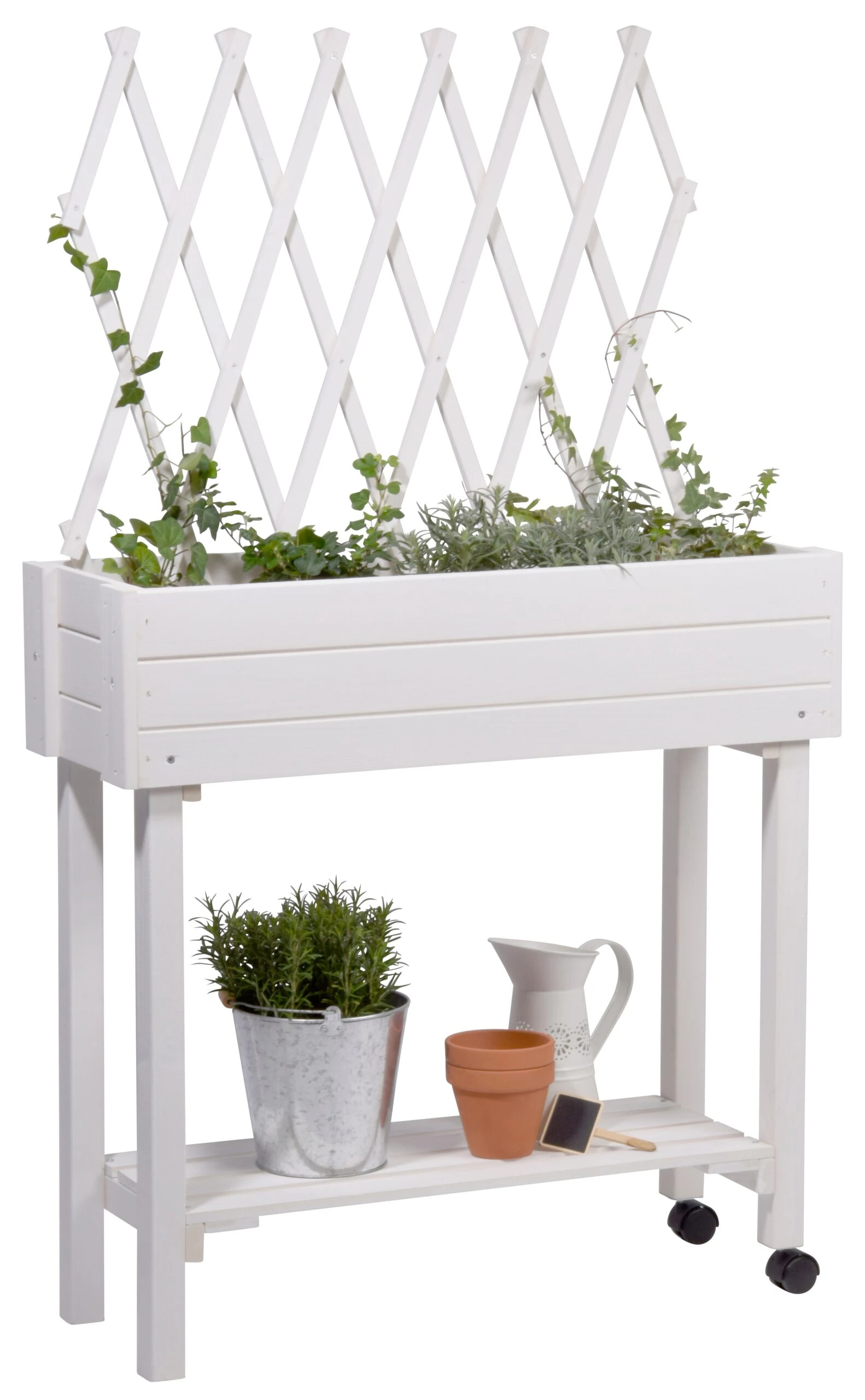 Rollbares Hochbeet Mit Rankhilfe, Tischbeet Für Terrasse & Balkon | Versch. Farben 4 Rollbares Hochbeet Mit Rankhilfe, Tischbeet Für Terrasse & Balkon | Versch. Farben – Bild 2