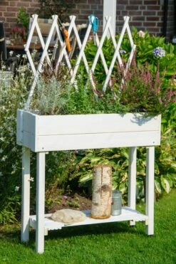 Rollbares Hochbeet Mit Rankhilfe, Tischbeet Für Terrasse & Balkon | Versch. Farben 13 Rollbares Hochbeet Mit Rankhilfe, Tischbeet Für Terrasse & Balkon | Versch. Farben -OUTSUNNY Shop 2224371001 prod 006