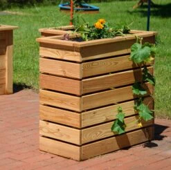 Dobar Eck-Hochbeet Für Den Garten Inkl. Pflanzfolie | Ca. 78 X 78 X 73 Cm -OUTSUNNY Shop 2224373000 prod 005