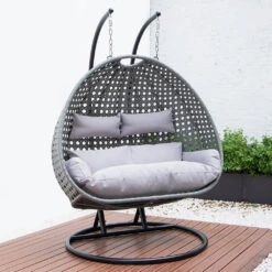Home Deluxe Polyrattan Hängesessel «Twin» Inkl. Regenabdeckung | Versch. Farben 9 Home Deluxe Polyrattan Hängesessel «Twin» Inkl. Regenabdeckung | Versch. Farben -OUTSUNNY Shop 2227284000 prod 002