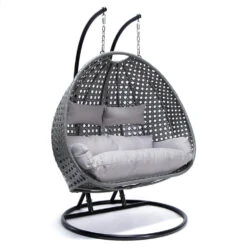 Home Deluxe Polyrattan Hängesessel «Twin» Inkl. Regenabdeckung | Versch. Farben 10 Home Deluxe Polyrattan Hängesessel «Twin» Inkl. Regenabdeckung | Versch. Farben -OUTSUNNY Shop 2227284000 prod 003
