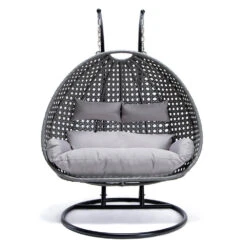 Home Deluxe Polyrattan Hängesessel «Twin» Inkl. Regenabdeckung | Versch. Farben 12 Home Deluxe Polyrattan Hängesessel «Twin» Inkl. Regenabdeckung | Versch. Farben -OUTSUNNY Shop 2227284000 prod 005