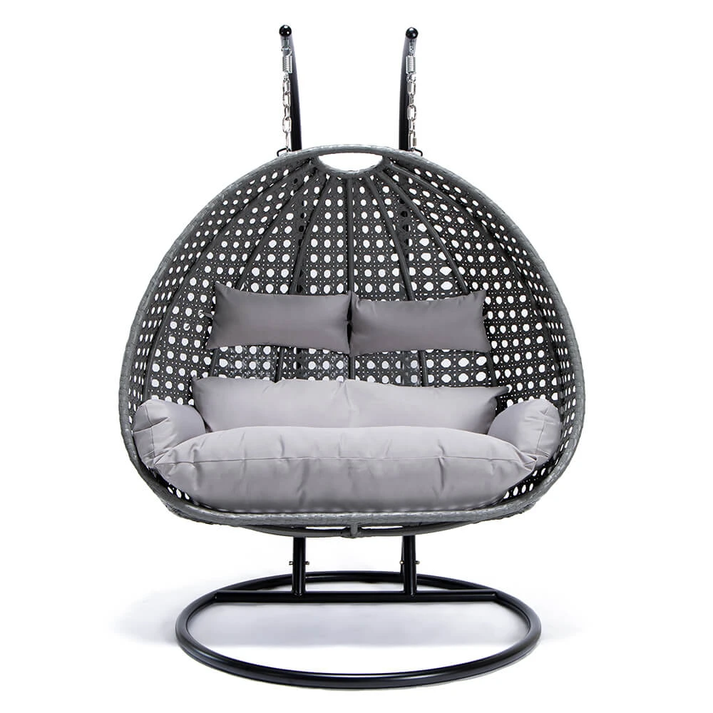 Home Deluxe Polyrattan Hängesessel «Twin» Inkl. Regenabdeckung | Versch. Farben 7 Home Deluxe Polyrattan Hängesessel «Twin» Inkl. Regenabdeckung | Versch. Farben – Bild 5