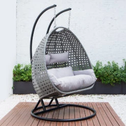 Home Deluxe Polyrattan Hängesessel «Twin» Inkl. Regenabdeckung | Versch. Farben 13 Home Deluxe Polyrattan Hängesessel «Twin» Inkl. Regenabdeckung | Versch. Farben -OUTSUNNY Shop 2227284000 prod 006