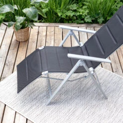 Vanage Gepolsterter Alu Relaxstuhl Mit Fußablage G-8465, Schwarz, Versch. Farben -OUTSUNNY Shop 2236880000 prod 005