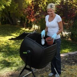 Lifetime Kunststoff Trommelkomposter Premium Schwarz 189 Liter 11 Lifetime Kunststoff Trommelkomposter Premium Schwarz 189 Liter -OUTSUNNY Shop 2475010000 prod 005