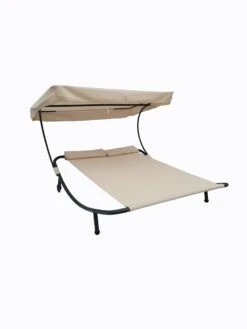 VCM Doppelliege Gartenliege Zweier Sonnenliege Liegestuhl 2 Personen Dach Bindox -OUTSUNNY Shop 8600043100 914559 prod 003