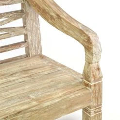 VCM 2-Sitzer Gartenbank Massiv Stabil Antik Handarbeit Teak Holz 115cm -OUTSUNNY Shop 8600043100 916058 prod 004