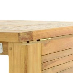 VCM Balkontisch Gartentisch Tisch Klapptisch Holz Teak Behandelt 130x65cm -OUTSUNNY Shop 8600043100 916061 prod 004