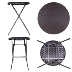 VCM Partytisch Stehtisch Braun Klappbar Bistrotisch Bartisch 110 Cm Rund Ø 80 Cm 12 VCM Partytisch Stehtisch Braun Klappbar Bistrotisch Bartisch 110 Cm Rund Ø 80 Cm -OUTSUNNY Shop 8600043100 916083 prod 005