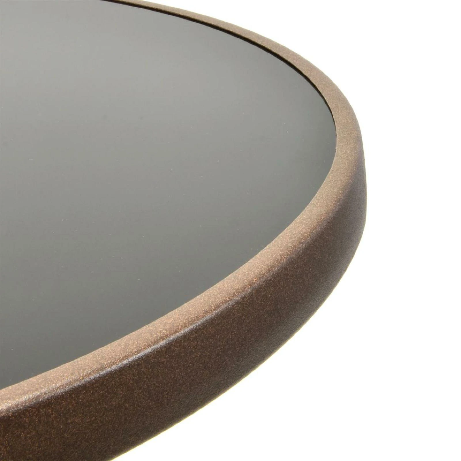 VCM Bistrotisch Mit Glasplatte Klappbar Terrassentisch Glastisch Braun Ø 60 Cm Stahl 4 VCM Bistrotisch Mit Glasplatte Klappbar Terrassentisch Glastisch Braun Ø 60 Cm Stahl – Bild 2