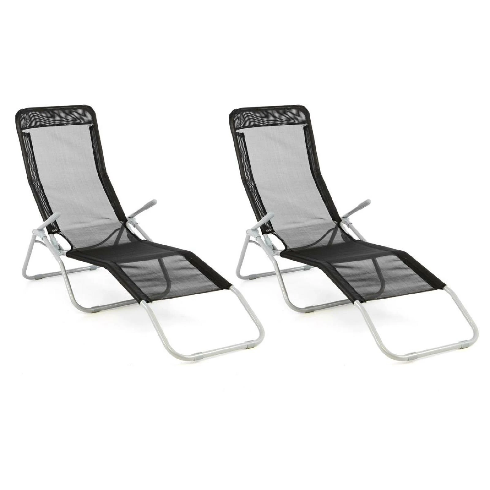 VCM Gartenliege 2er Set Bäderliege 160 Cm Schwarz Armlehne Stahl Relaxliege Klappbar 3 VCM Gartenliege 2er Set Bäderliege 160 Cm Schwarz Armlehne Stahl Relaxliege Klappbar