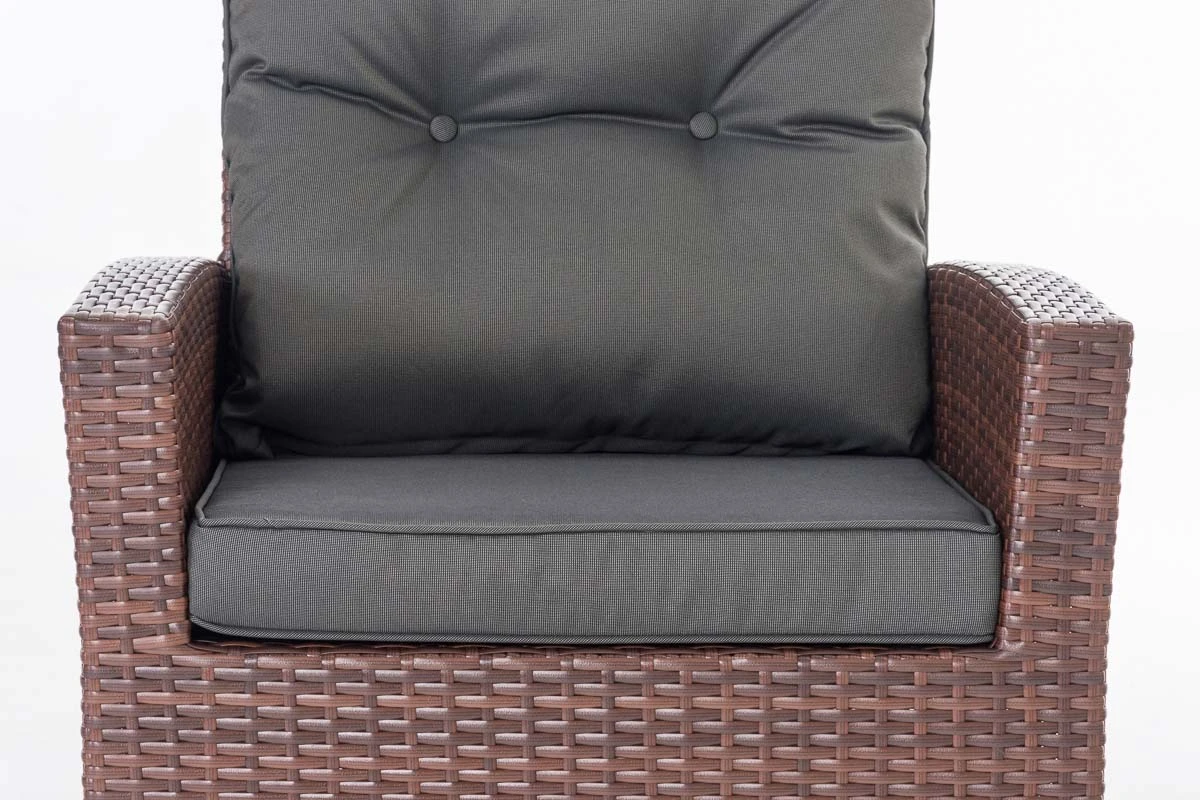 CLP Polyrattan-Sessel Fisolo Mit Sitzkissen I Gartenstuhl Mit Untergestell Aus Aluminium 6 CLP Polyrattan-Sessel Fisolo Mit Sitzkissen I Gartenstuhl Mit Untergestell Aus Aluminium – Bild 4