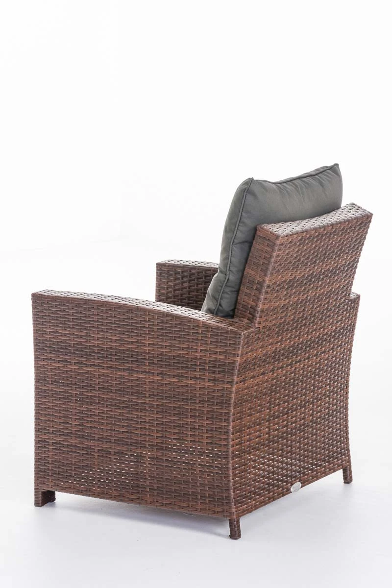 CLP Polyrattan-Sessel Fisolo Mit Sitzkissen I Gartenstuhl Mit Untergestell Aus Aluminium 7 CLP Polyrattan-Sessel Fisolo Mit Sitzkissen I Gartenstuhl Mit Untergestell Aus Aluminium – Bild 5
