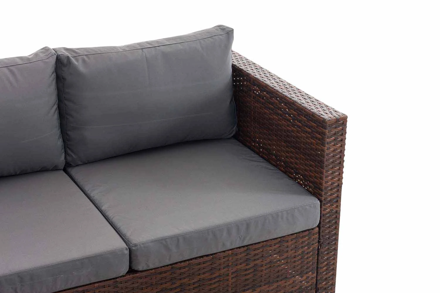 CLP Polyrattan Lounge-Set Liberi L Garten-Set Mit 5 Sitzplätzen L Garnitur Mit Aluminium-Gestell L Komplett-Set: 3er Sofa + 2er Sofa + Tisch 7 CLP Polyrattan Lounge-Set Liberi L Garten-Set Mit 5 Sitzplätzen L Garnitur Mit Aluminium-Gestell L Komplett-Set: 3er Sofa + 2er Sofa + Tisch – Bild 5