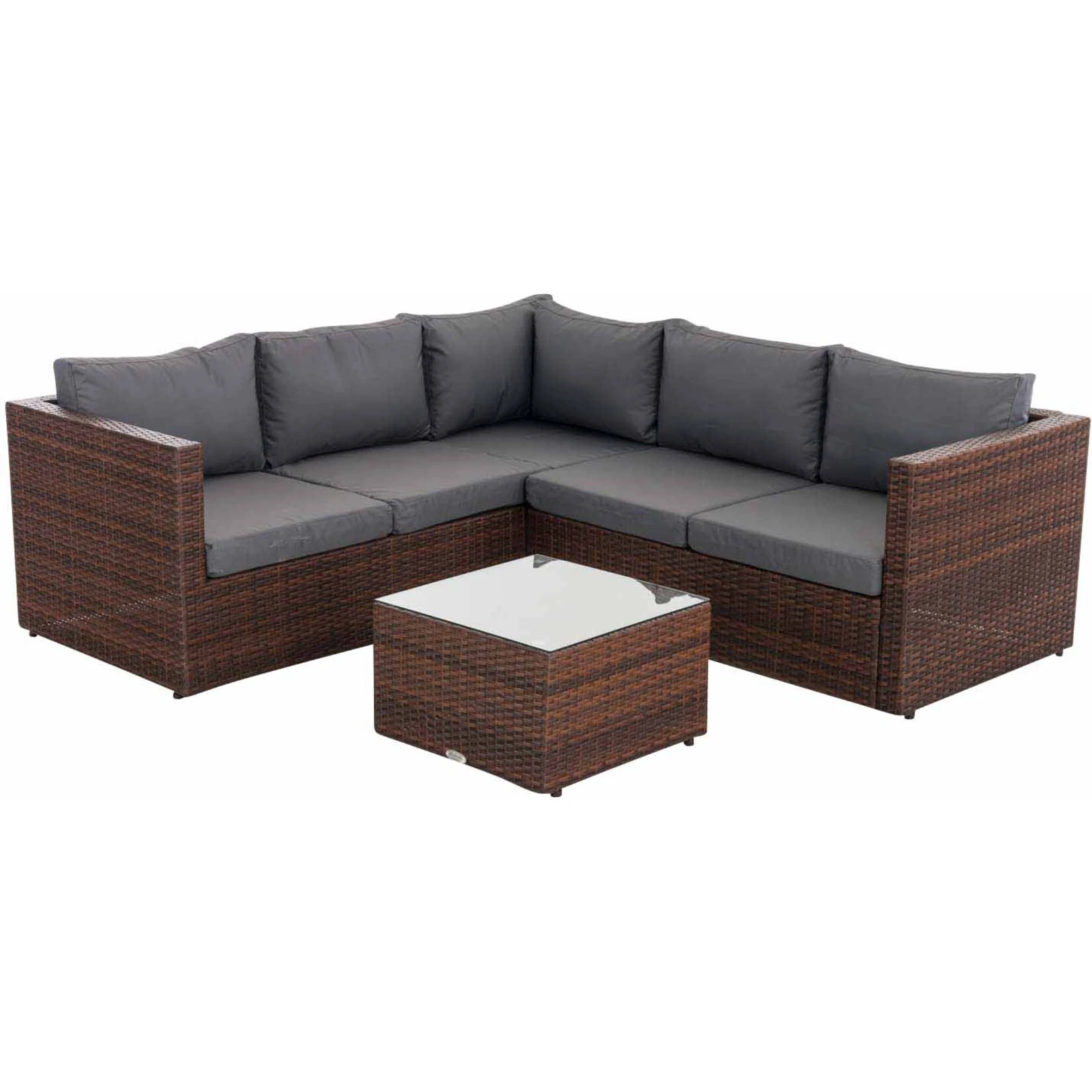 CLP Polyrattan Lounge-Set Genero L Garten-Set Mit 5 Sitzplätzen L Komplett-Set: 3er Sofa + 2er Sofa + Tisch I Garnitur Mit Aluminium-Gestell 4 CLP Polyrattan Lounge-Set Genero L Garten-Set Mit 5 Sitzplätzen L Komplett-Set: 3er Sofa + 2er Sofa + Tisch I Garnitur Mit Aluminium-Gestell – Bild 2