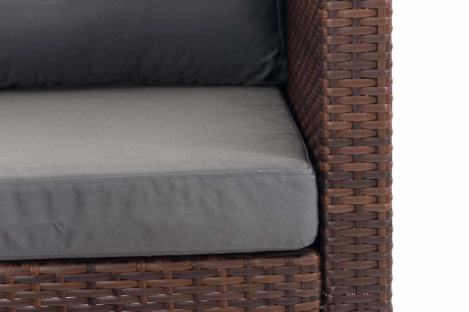 CLP Polyrattan Lounge-Set Genero L Garten-Set Mit 5 Sitzplätzen L Komplett-Set: 3er Sofa + 2er Sofa + Tisch I Garnitur Mit Aluminium-Gestell 8 CLP Polyrattan Lounge-Set Genero L Garten-Set Mit 5 Sitzplätzen L Komplett-Set: 3er Sofa + 2er Sofa + Tisch I Garnitur Mit Aluminium-Gestell – Bild 6