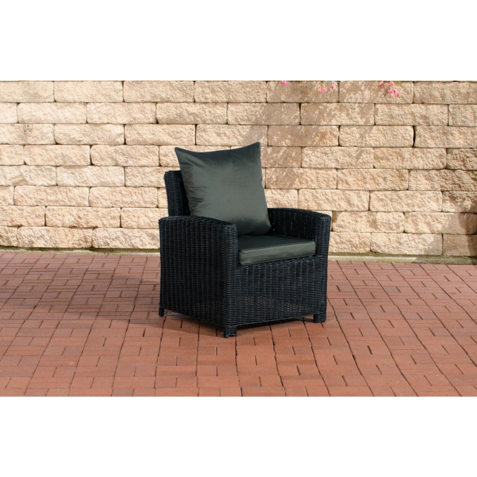 CLP Poly-Rattan Garten-Sessel FISOLO Mit Armlehnen, 5 Mm Rund-Rattan, ALU Gestell 4 CLP Poly-Rattan Garten-Sessel FISOLO Mit Armlehnen, 5 Mm Rund-Rattan, ALU Gestell – Bild 2