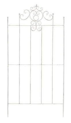 CLP Eisen-Rankgitter Paula Im Rustikalen Landhausstil | Rankzaun Mit Stilvollen Verzierungen | In Verschiedenen Farben Erhältlich