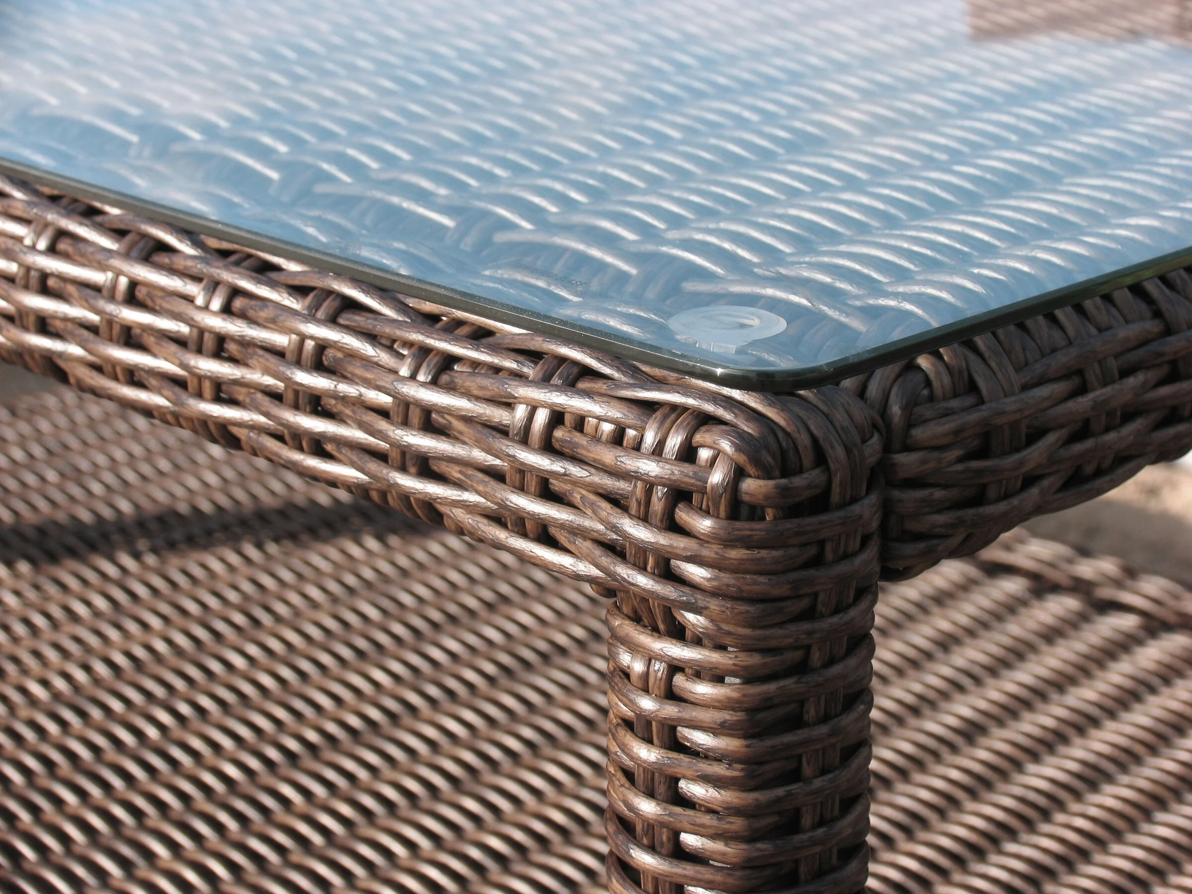 Famous Home Rattan Lounge Tisch 120x80cm Couchtisch Beistelltisch Braun 4 Famous Home Rattan Lounge Tisch 120x80cm Couchtisch Beistelltisch Braun – Bild 2