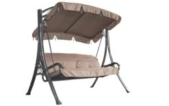 Grasekamp Hollywoodschaukel Rimini 3-SItzer Gartenschaukel Schaukelbank Beige