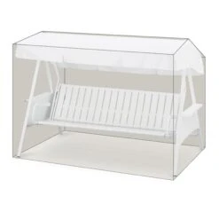 Grasekamp Black Premium Hollywoodschaukelhülle 210x145x145cm / Swing Cover / Atmungsaktiv / Breathable