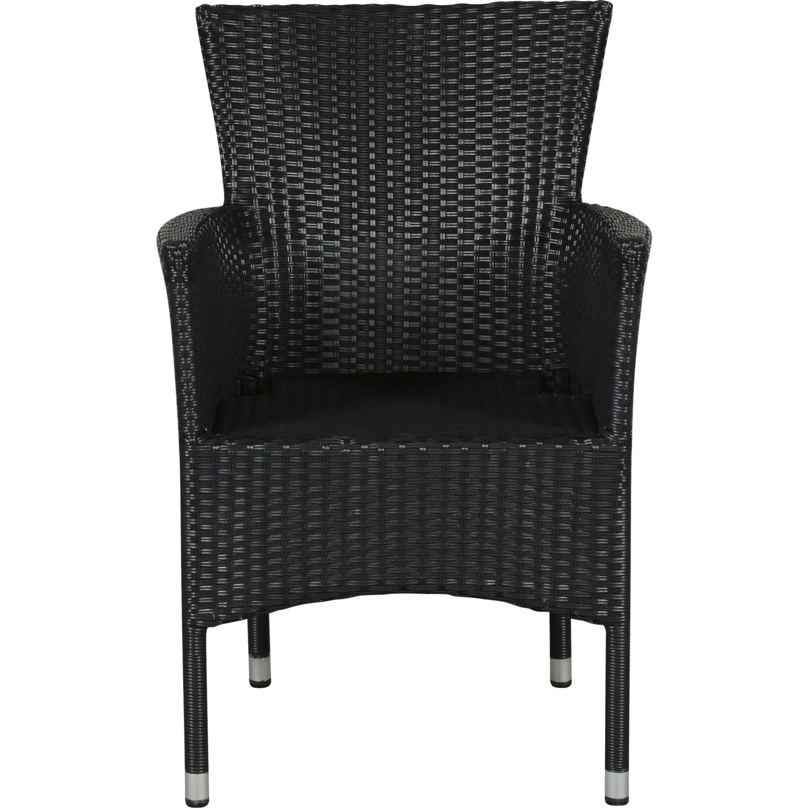 Polyrattan Gartenstuhl Tenna Stapelbar Schwarz Hochlehner Stuhl Garten Balkon 4 Polyrattan Gartenstuhl Tenna Stapelbar Schwarz Hochlehner Stuhl Garten Balkon – Bild 2