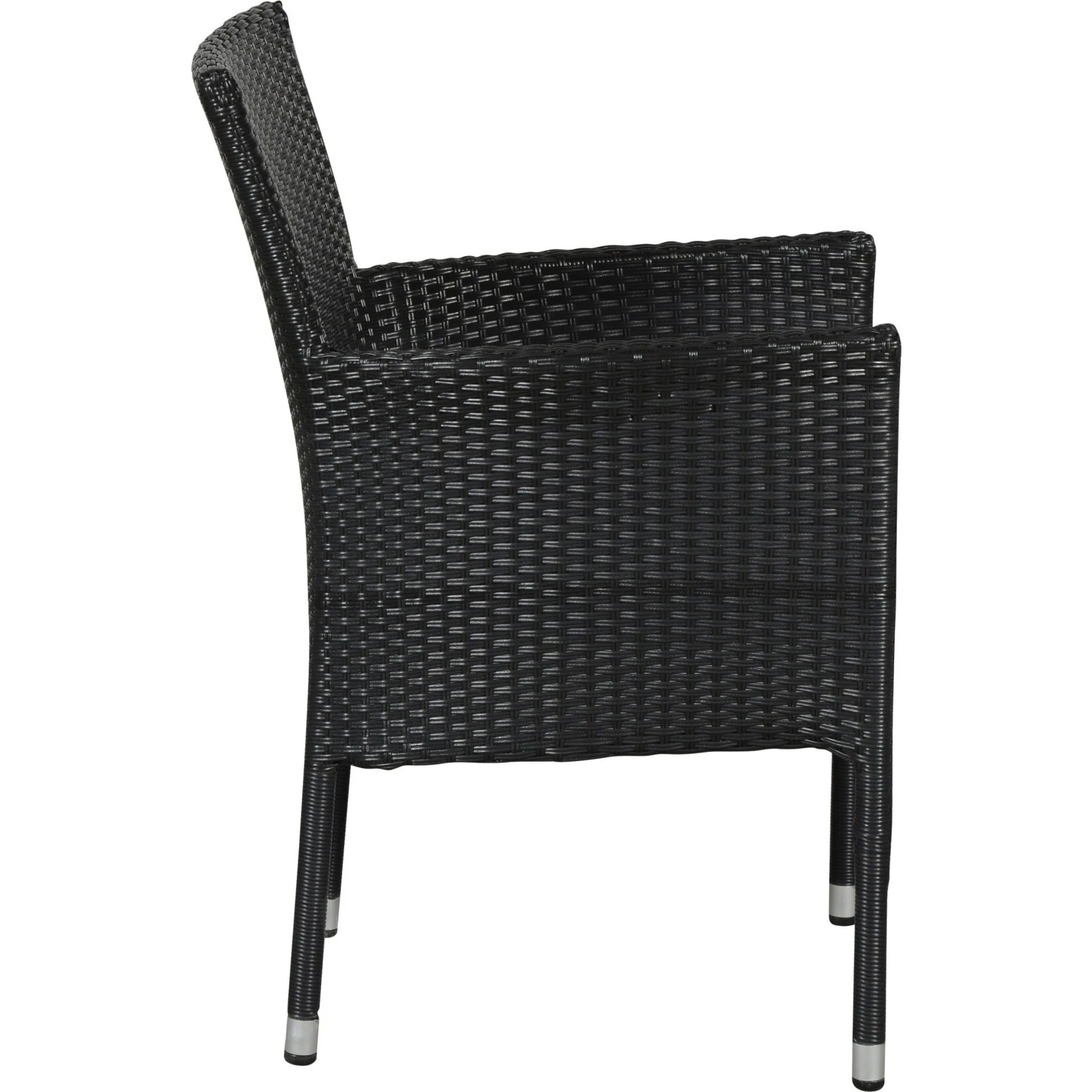 Polyrattan Gartenstuhl Tenna Stapelbar Schwarz Hochlehner Stuhl Garten Balkon 6 Polyrattan Gartenstuhl Tenna Stapelbar Schwarz Hochlehner Stuhl Garten Balkon – Bild 4