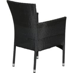 Polyrattan Gartenstuhl Tenna Stapelbar Schwarz Hochlehner Stuhl Garten Balkon 12 Polyrattan Gartenstuhl Tenna Stapelbar Schwarz Hochlehner Stuhl Garten Balkon -OUTSUNNY Shop 8600296500 28706 prod 005