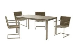 5tlg Tischgruppe Gartenmöbel Gartentisch Stuhl Garten Freischwinger Sessel Tisch -OUTSUNNY Shop 8600296500 31756 prod 006