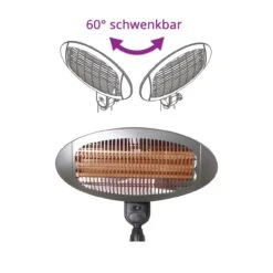 H+H IPX4 BS 55 G Quarz-Heizstrahler Mit Drei Heizstäben, 2000 W -OUTSUNNY Shop 8600298500 27818 prod 004